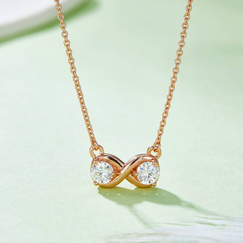 双环无限的爱PendantS925银Moissanite厘石D级1.0ct
